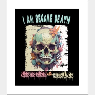 I am become death, destroyer of worlds, skull design Posters and Art